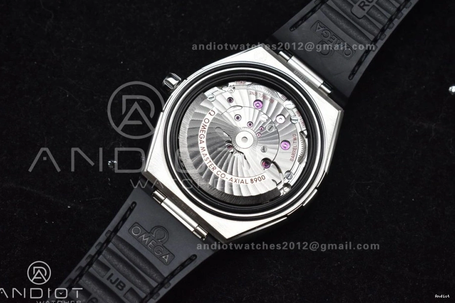 Gray Best Strap Constellation Edition 1:1 Gummy SS VSF Super A8900 on Black Clone Dial 0208